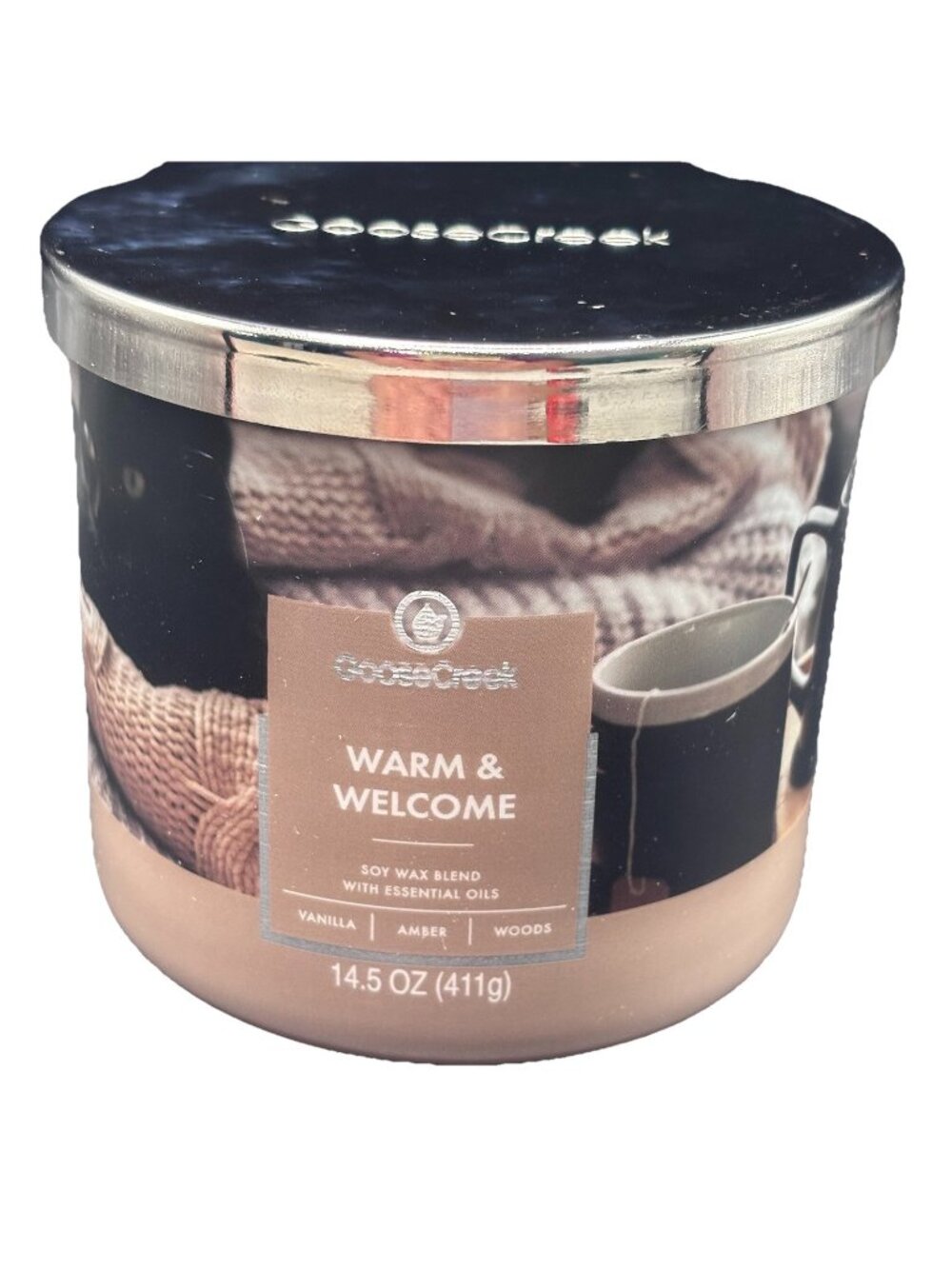 Goose Creek Warm & Welcome 3 Wick Jar Candle 14.5 oz Vanilla Marshmallow Mocha